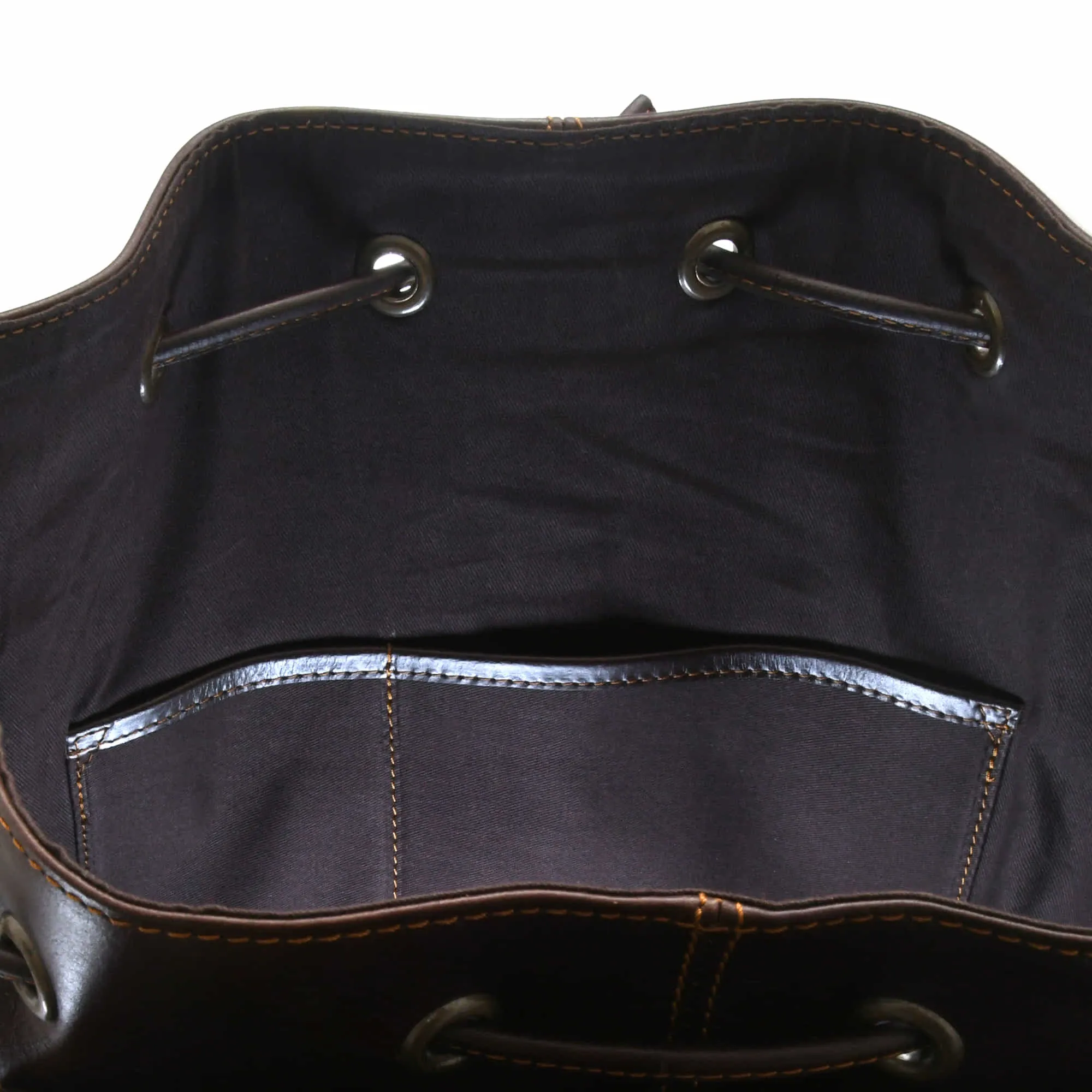 392150 Large Backpack in Full Grain Dark Brown Leather | Style n Craft