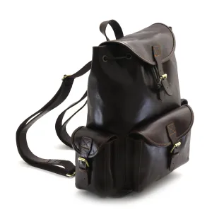 392150 Large Backpack in Full Grain Dark Brown Leather | Style n Craft