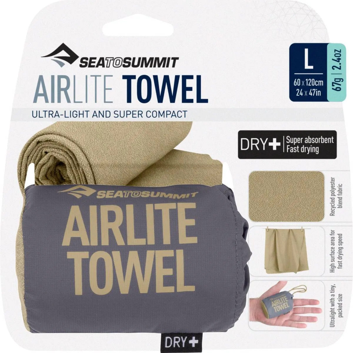 Airlite Towel - Desert Brown - Large