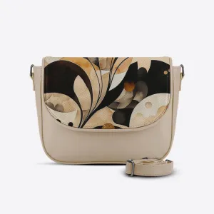 Beige Messenger Crossbody Art