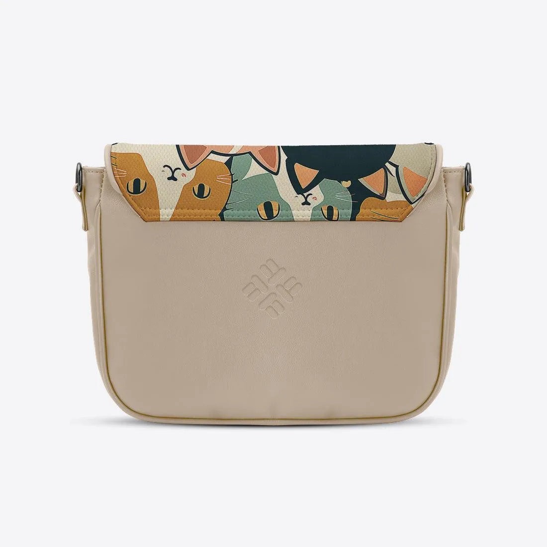 Beige Messenger Crossbody Kitties