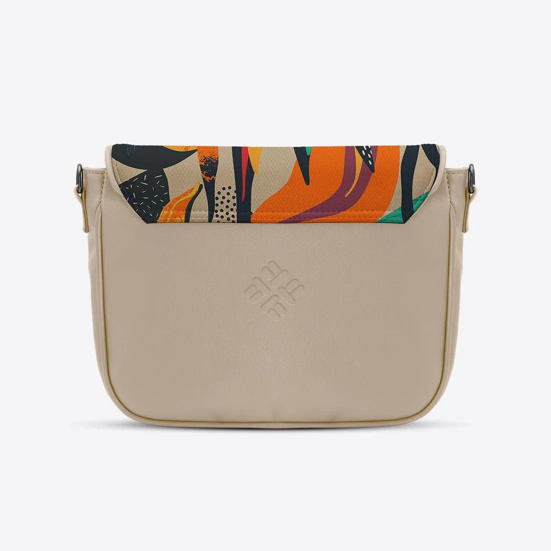 Beige Messenger Crossbody Mixed Flow