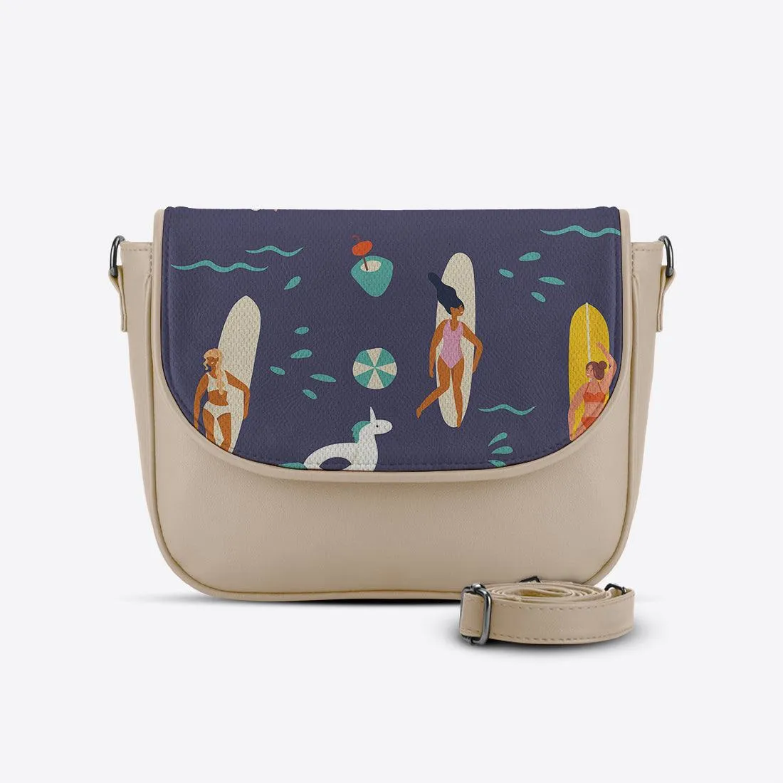 Beige Messenger Crossbody Summer Time