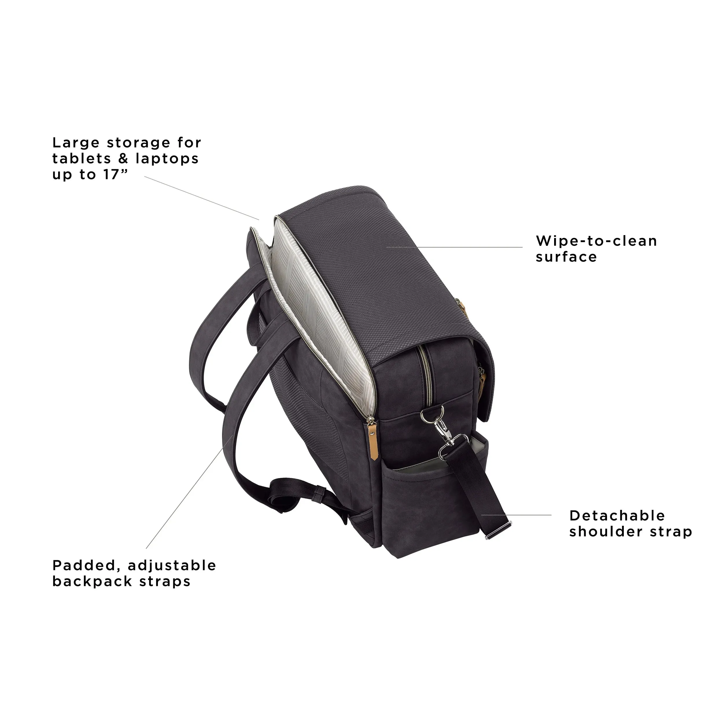 Boxy Backpack Deluxe in Carbon Cable Stitch