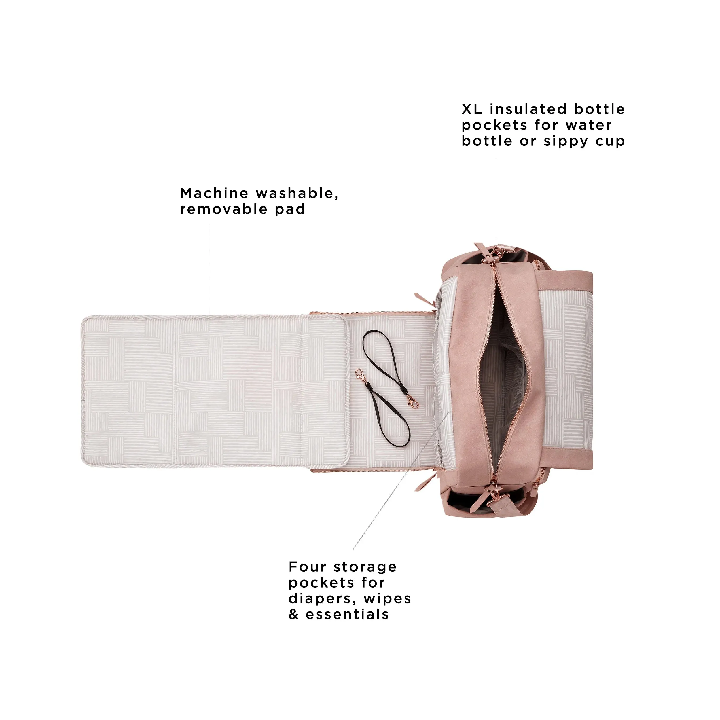 Boxy Backpack Deluxe in Toffee Rose