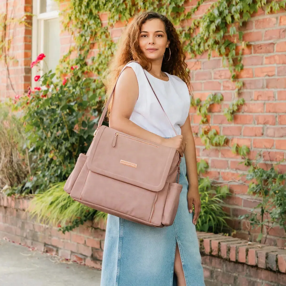 Boxy Backpack Deluxe in Toffee Rose