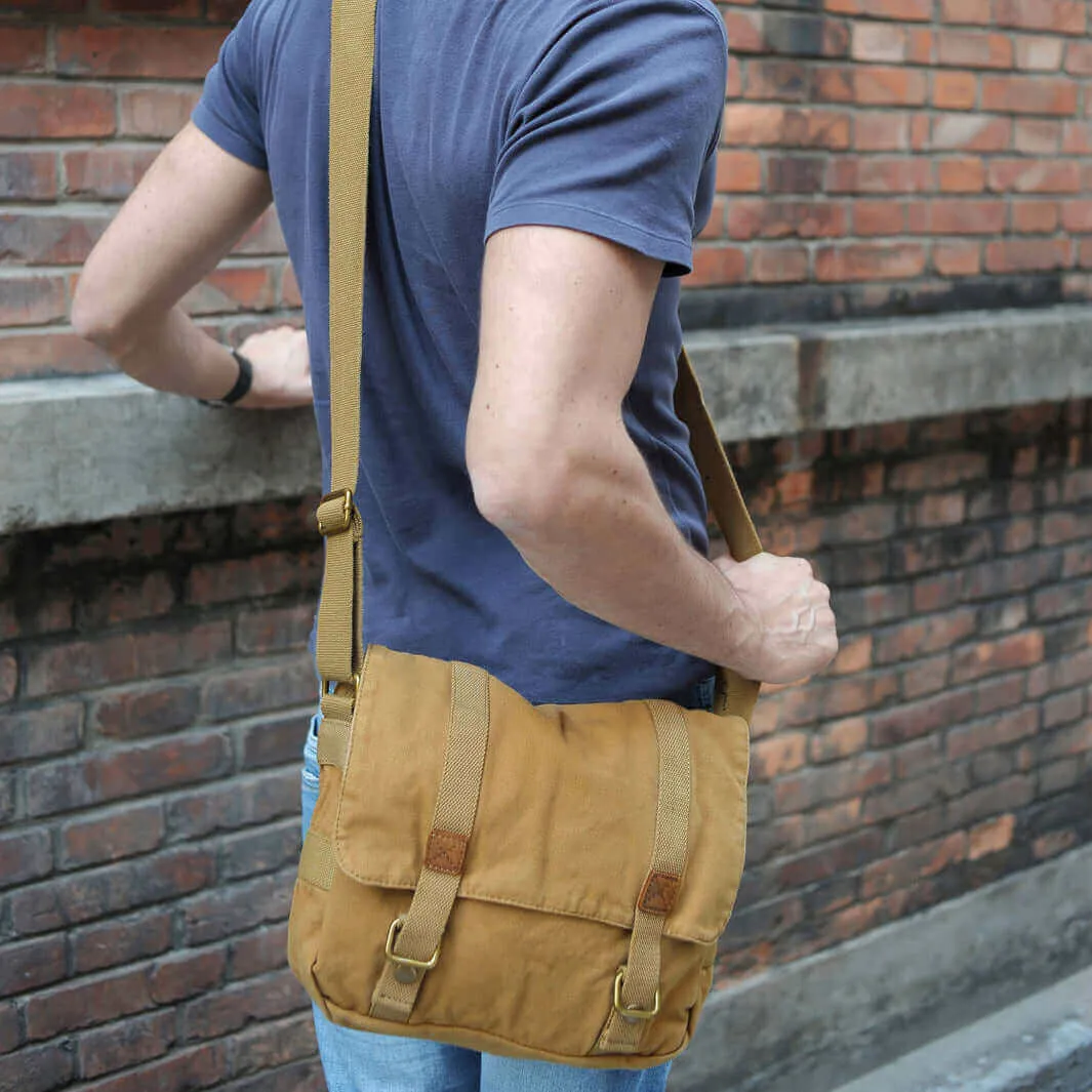 Canvas Crossbody Messenger Bag - Casual and Versatile
