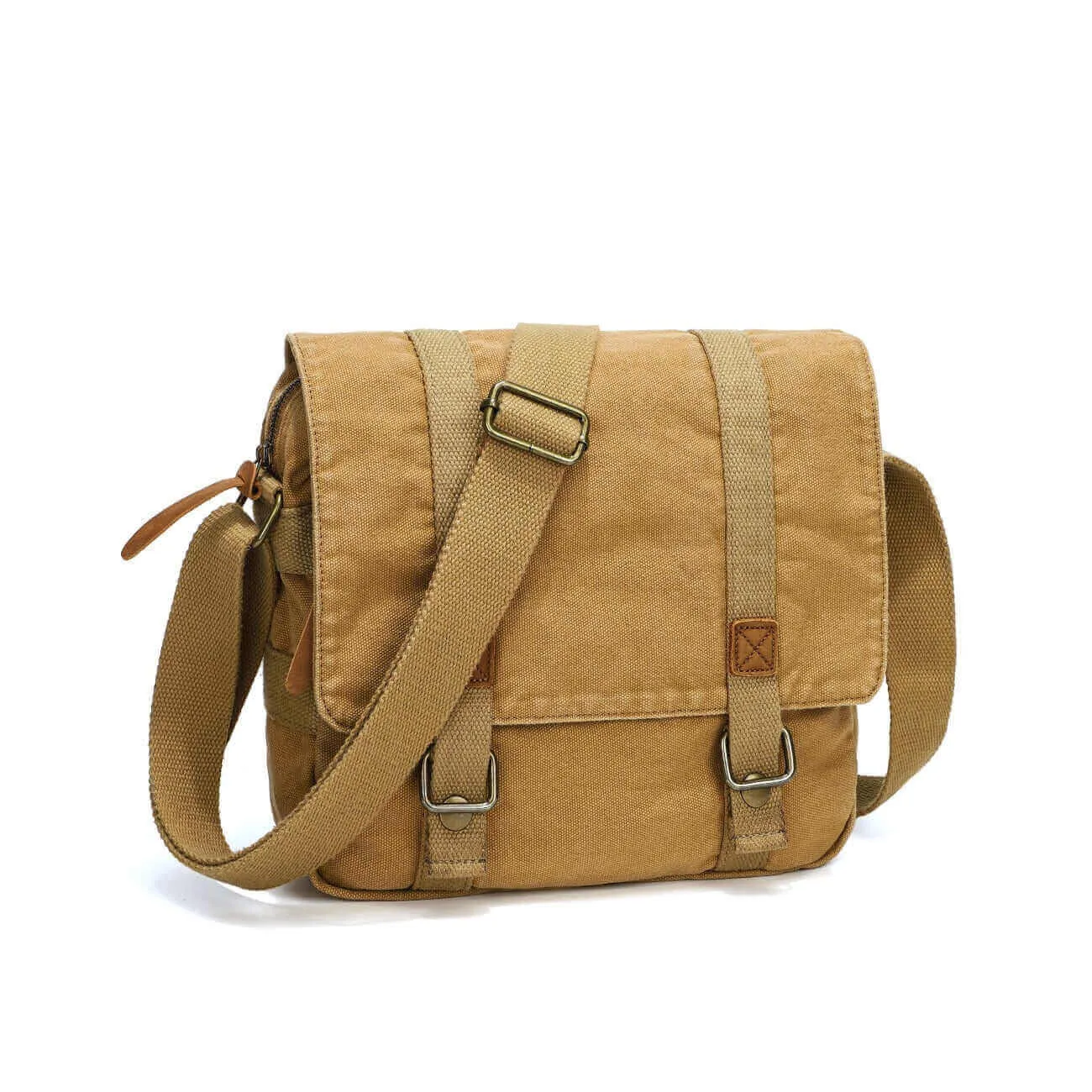 Canvas Crossbody Messenger Bag - Casual and Versatile