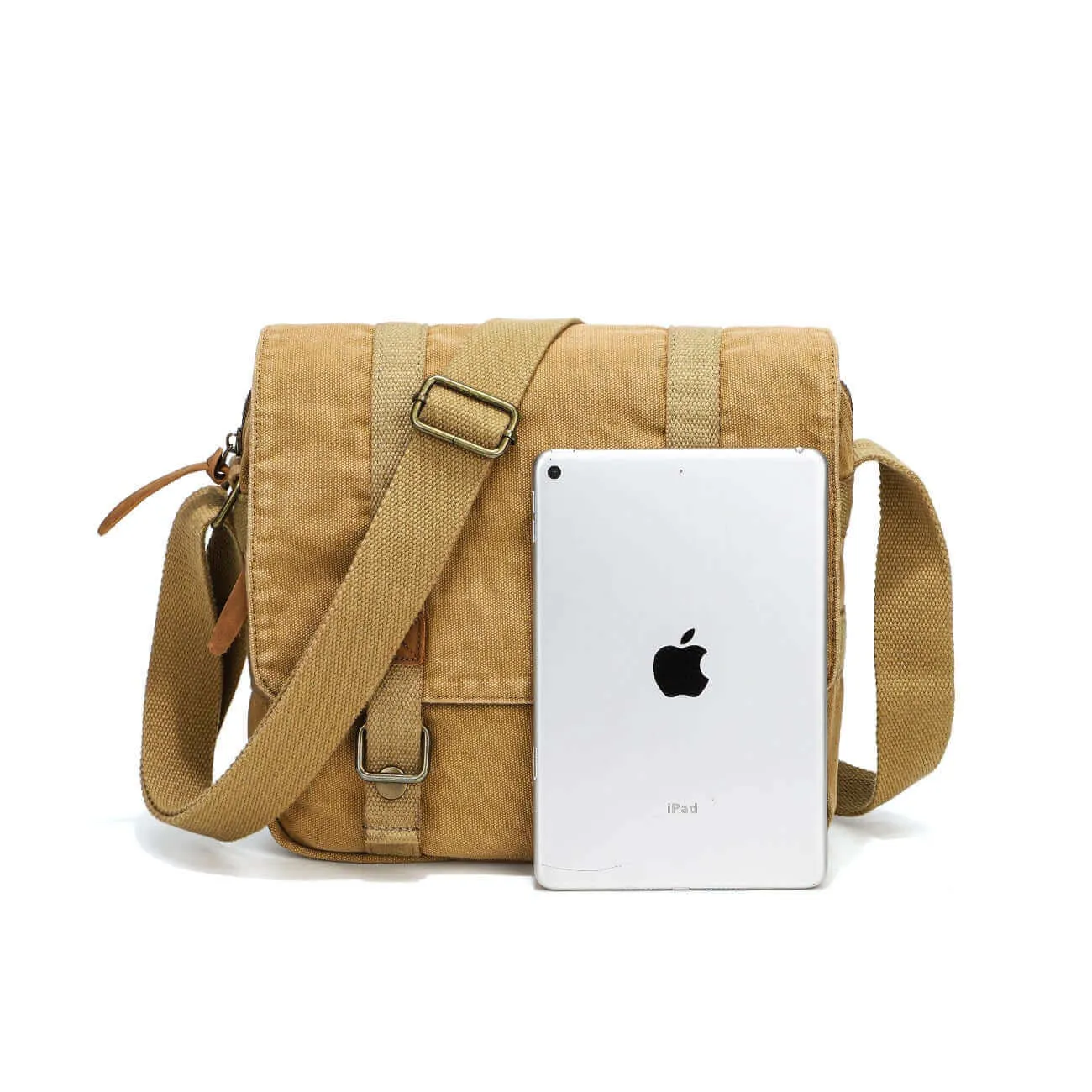 Canvas Crossbody Messenger Bag - Casual and Versatile