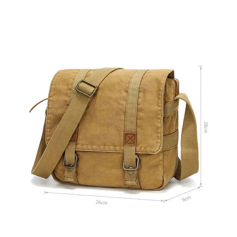 Canvas Crossbody Messenger Bag - Casual and Versatile