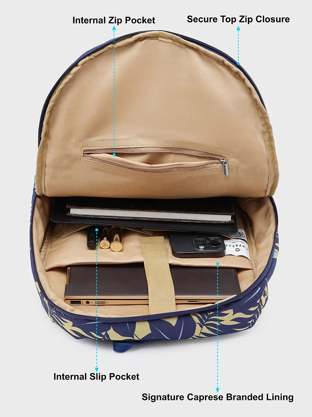 Caprese Eddy Laptop Backpack Large Navy