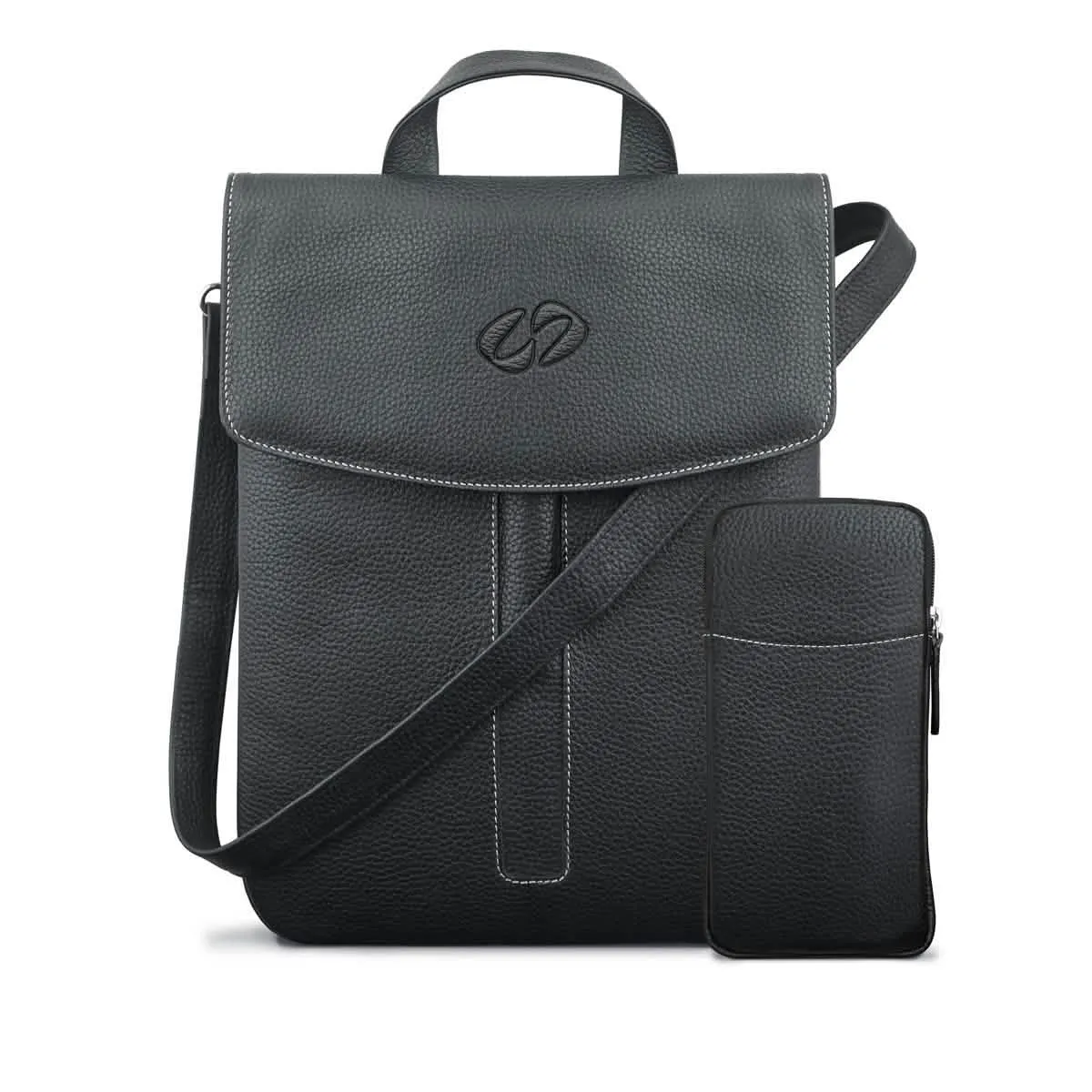 Chic Leather Crossbody Tablet Carrier for Devices Up to 13-Inches