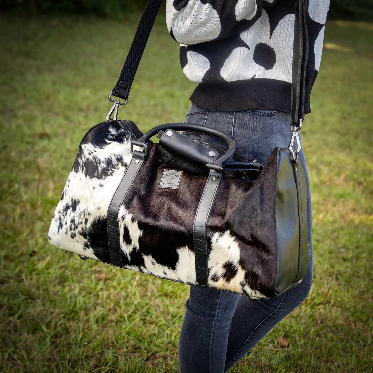 Cowhide Overnight Duffel Bag