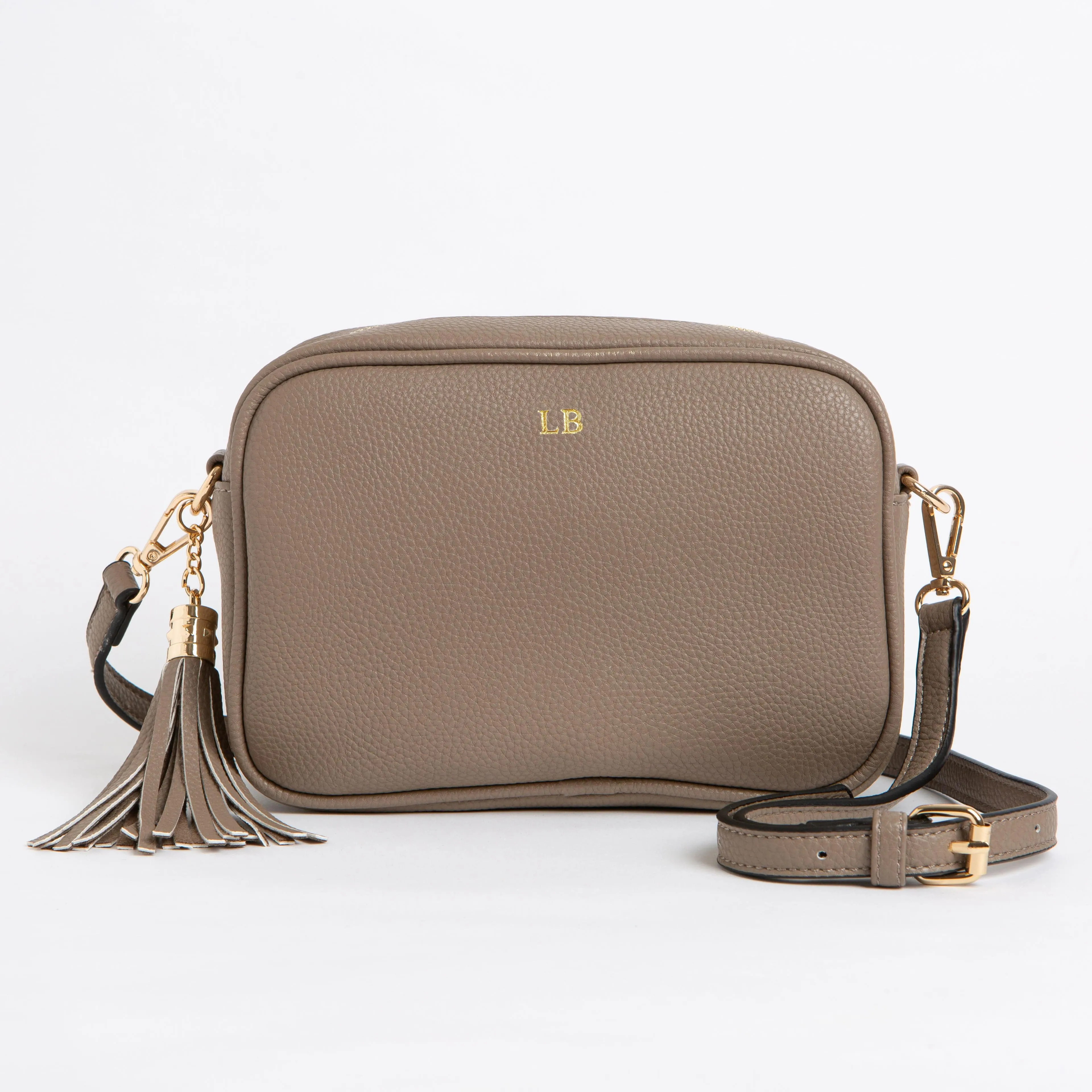 Cross Body Messenger Bag - with Gold Hardware & FREE Personalisation