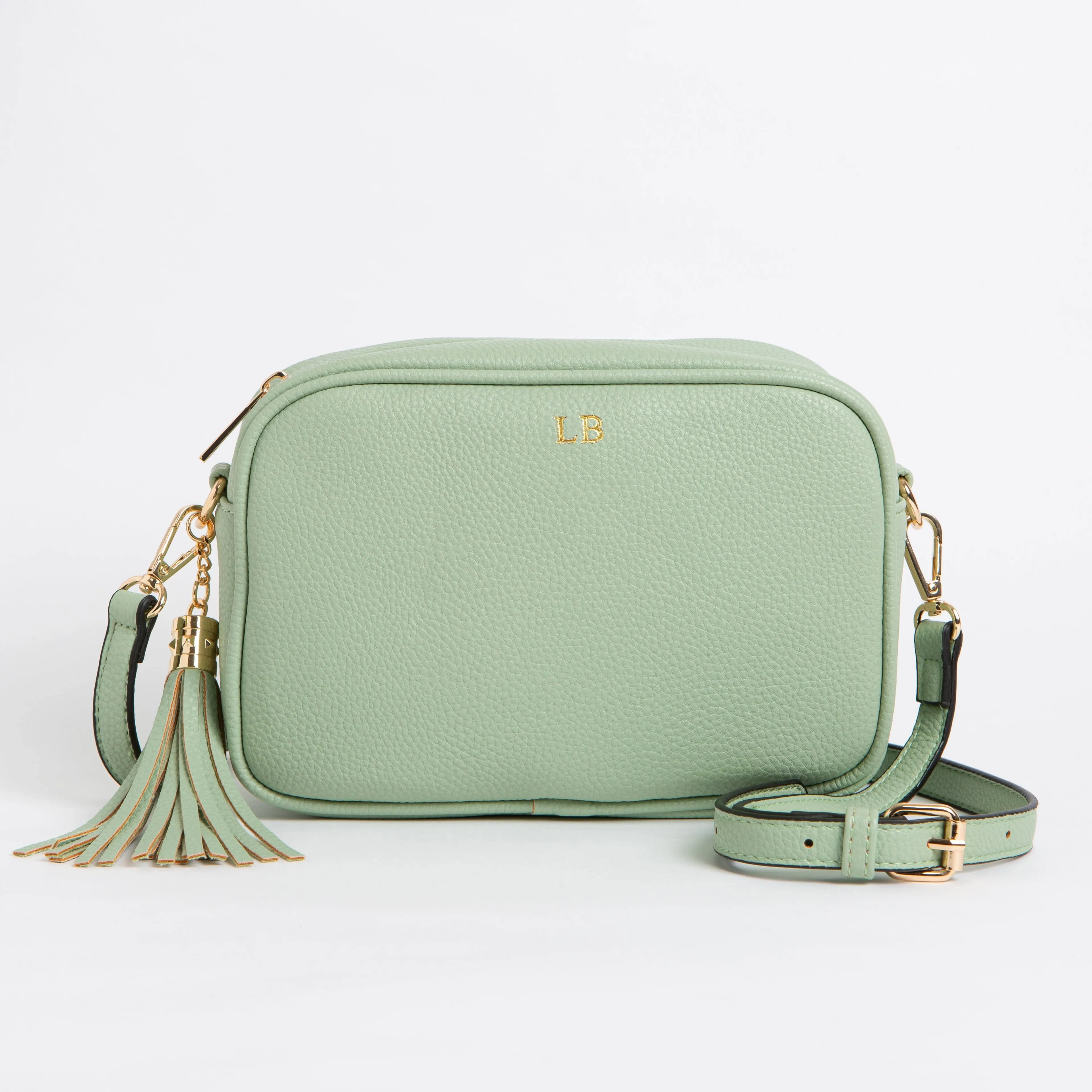 Cross Body Messenger Bag - with Gold Hardware & FREE Personalisation