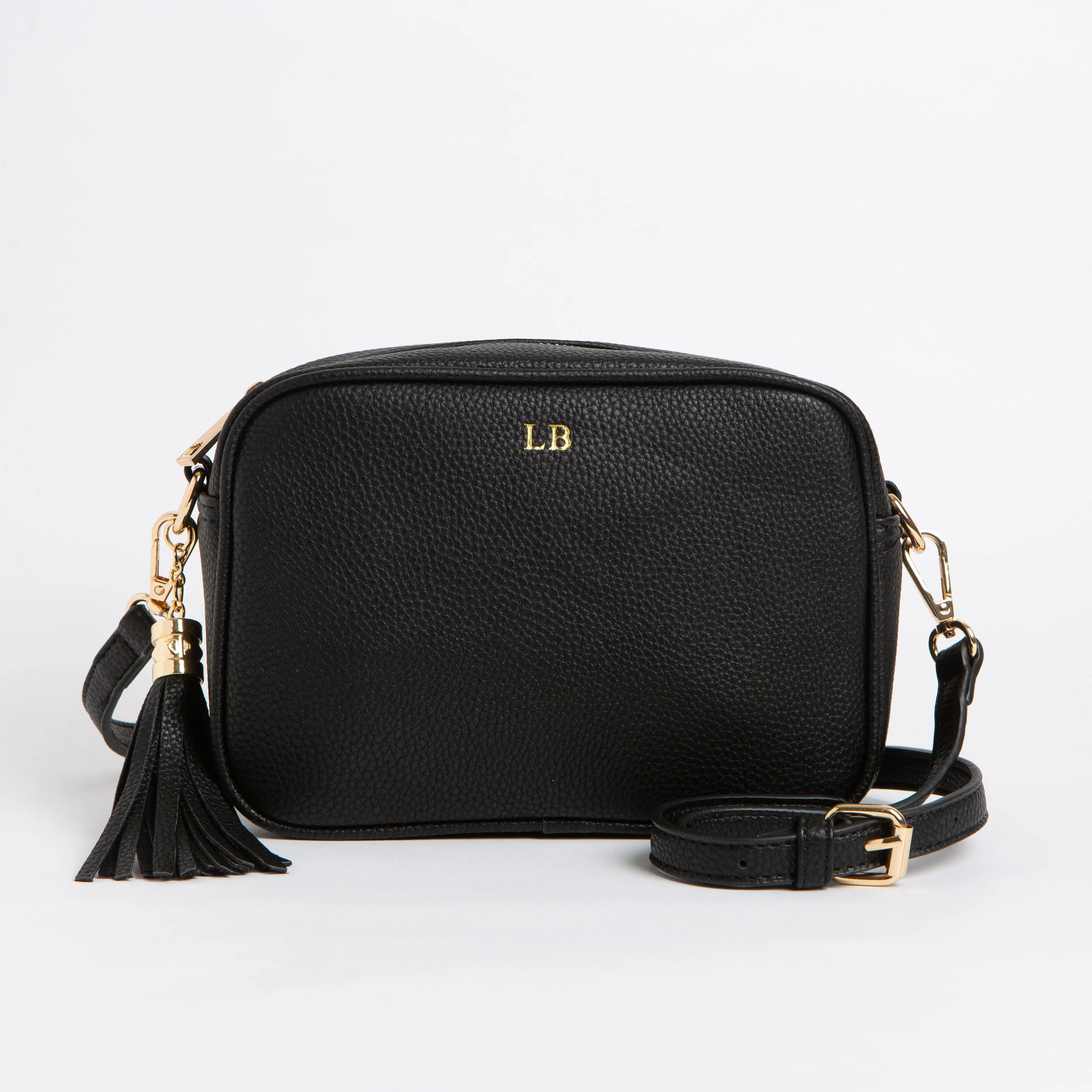 Cross Body Messenger Bag - with Gold Hardware & FREE Personalisation