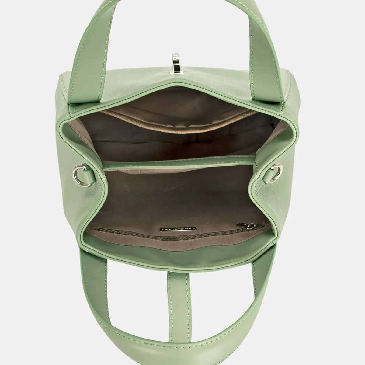 David Jones PU Leather Bucket Tote Bag