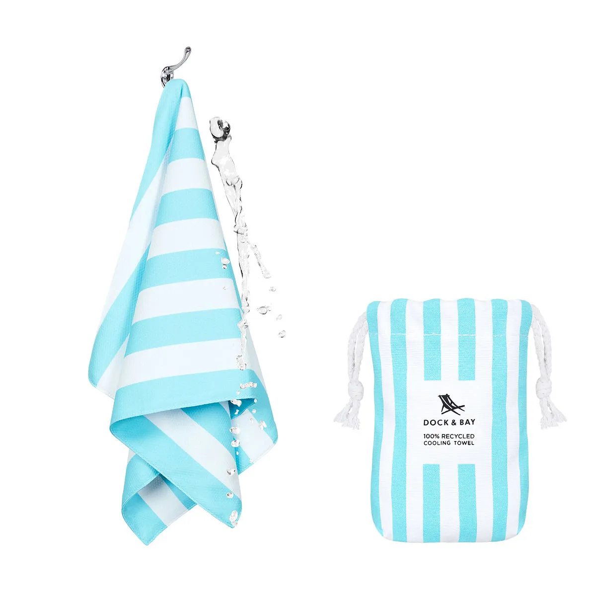 Dock & Bay Cooling Gym Towel - Tulum Blue - Outlet