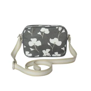 Earth Squared - Blossom Print Camera Bag - Charcoal Grey - 20x16x5cms
