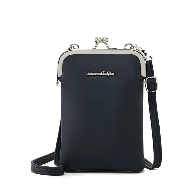 Eyes In Love Mini Crossbody Cellphone Messenger Bag