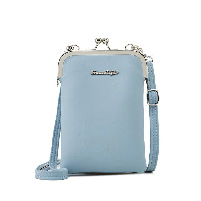 Eyes In Love Mini Crossbody Cellphone Messenger Bag