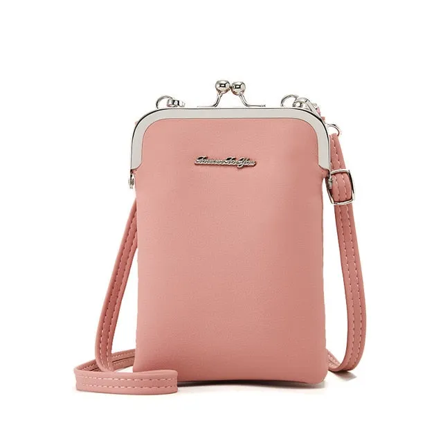 Eyes In Love Mini Crossbody Cellphone Messenger Bag