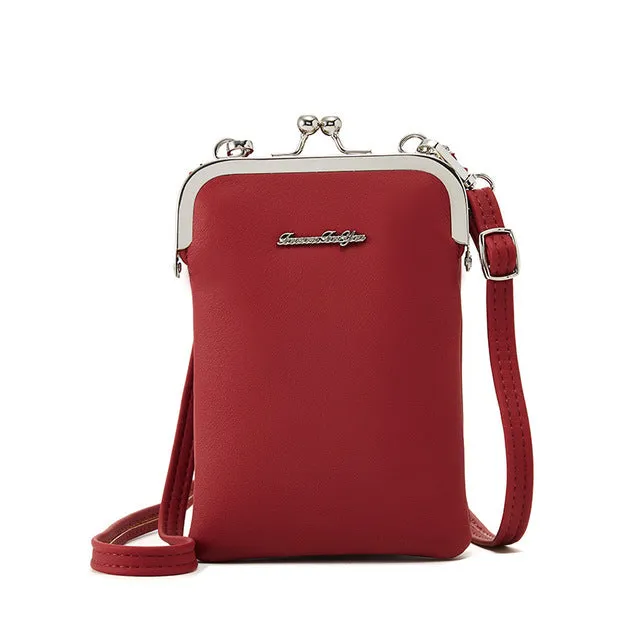Eyes In Love Mini Crossbody Cellphone Messenger Bag