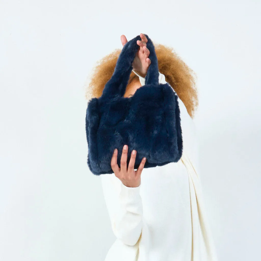 Fluffy | Plush Faux Tote Bag