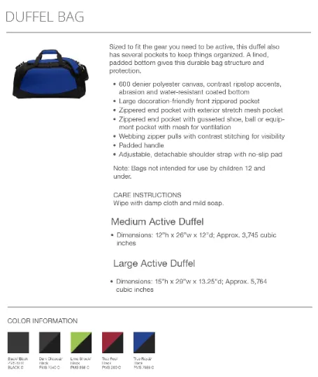 Kent State University Duffel Bag