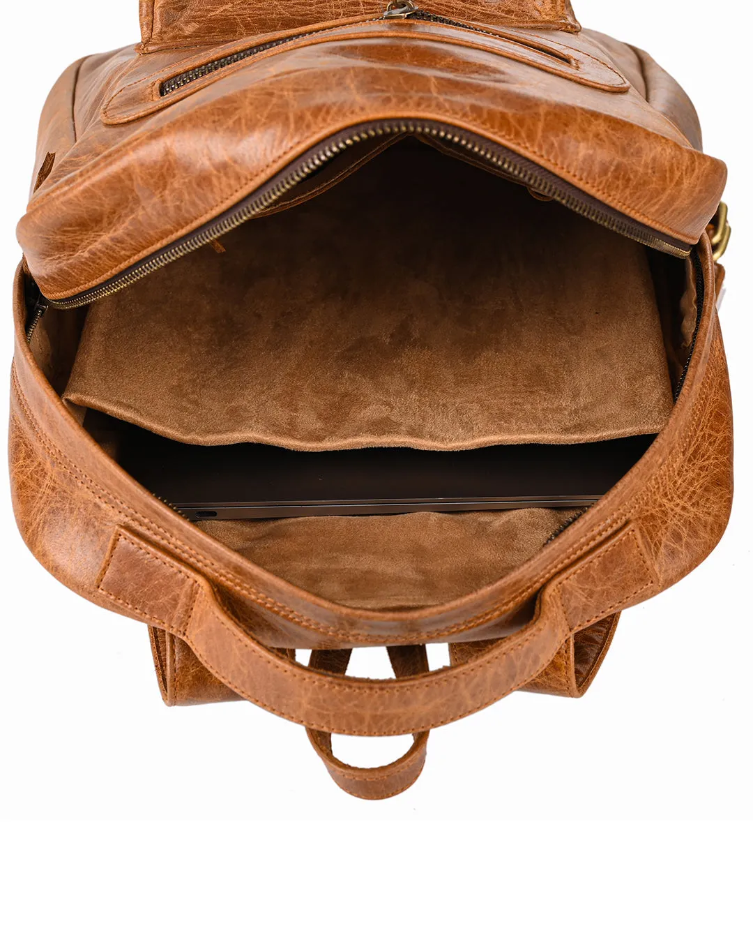 Leather Laptop Backpack