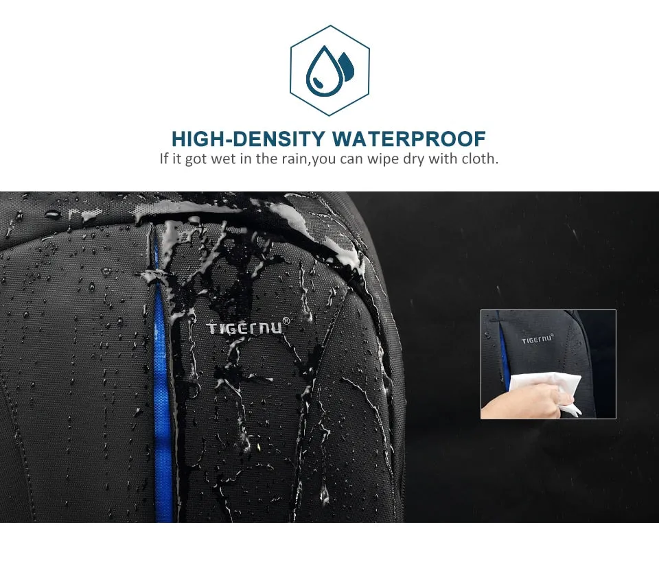 Men's Anti-Theft Waterproof Laptop Backpack with USB Charging and TSA Lock