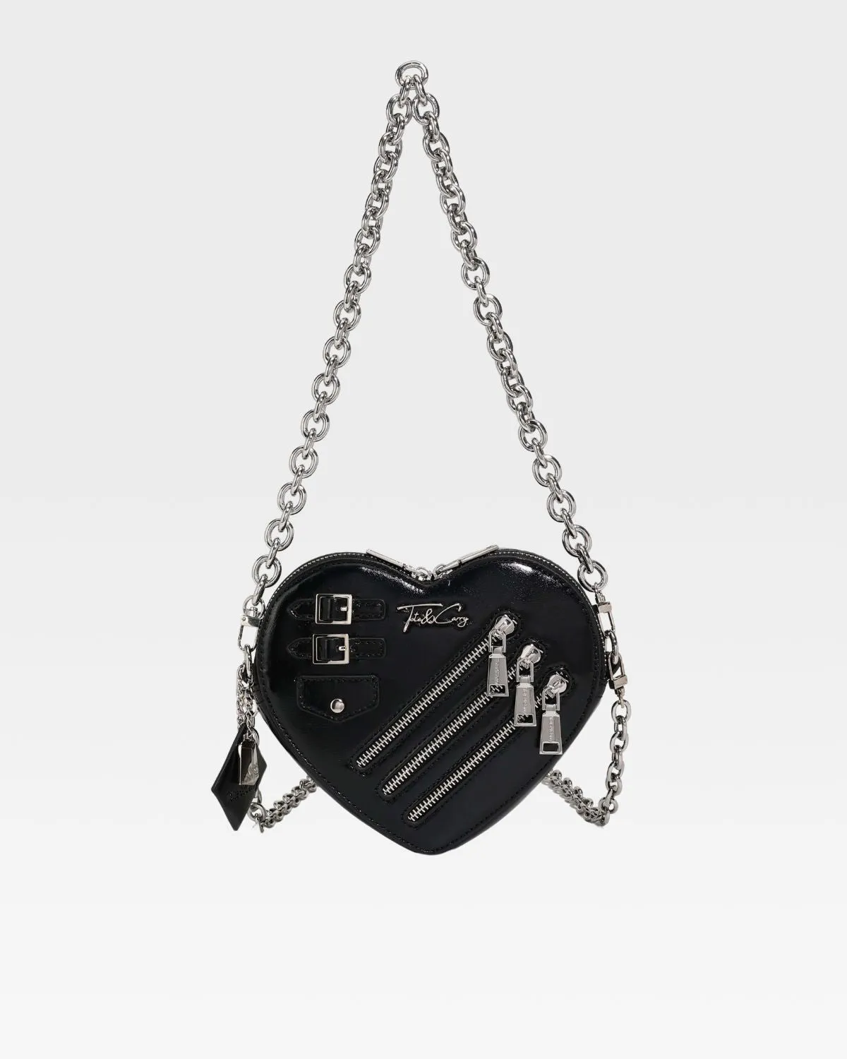 Mini Heart Novelty Bag in Black