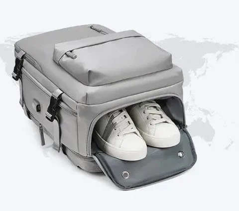 Minimalist Travel Backpack with built-in USB charging port