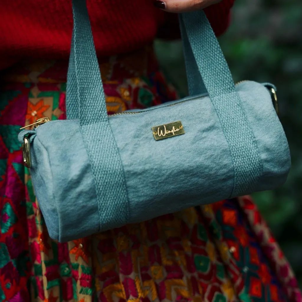 Naturally Dyed Mini Duffel - Green