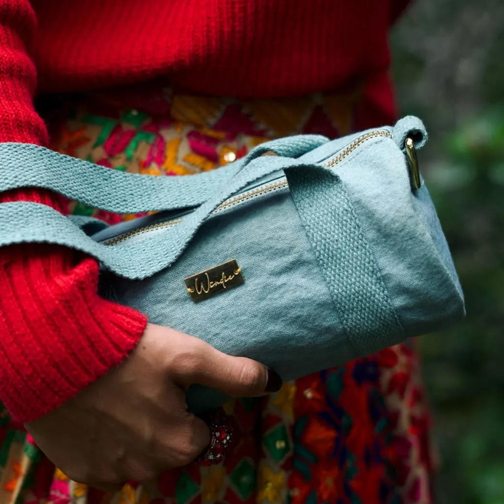 Naturally Dyed Mini Duffel - Green