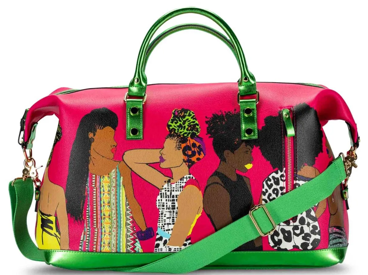 Pardon My Fro Squad Travel Bag - Flirty Pink