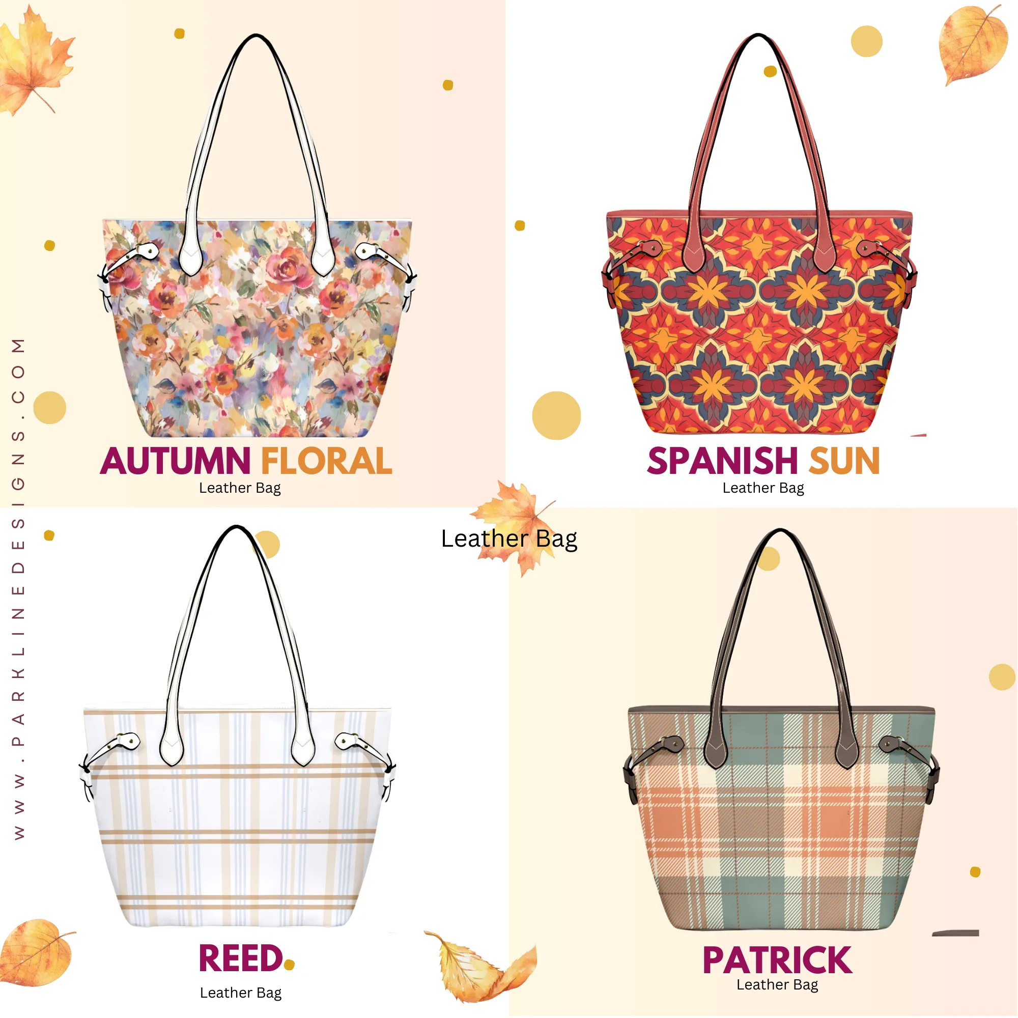 Pumpkin Patch Leather Bag| Perfect Autumn Gift for Her | Elegant & Durable Fashion Tote