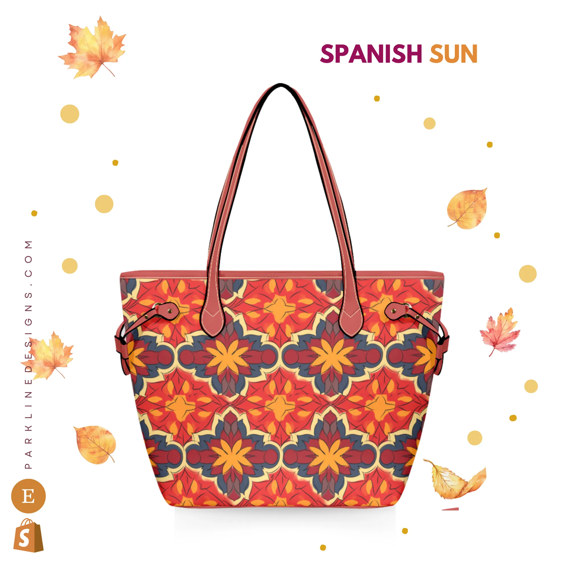 Pumpkin Patch Leather Bag| Perfect Autumn Gift for Her | Elegant & Durable Fashion Tote