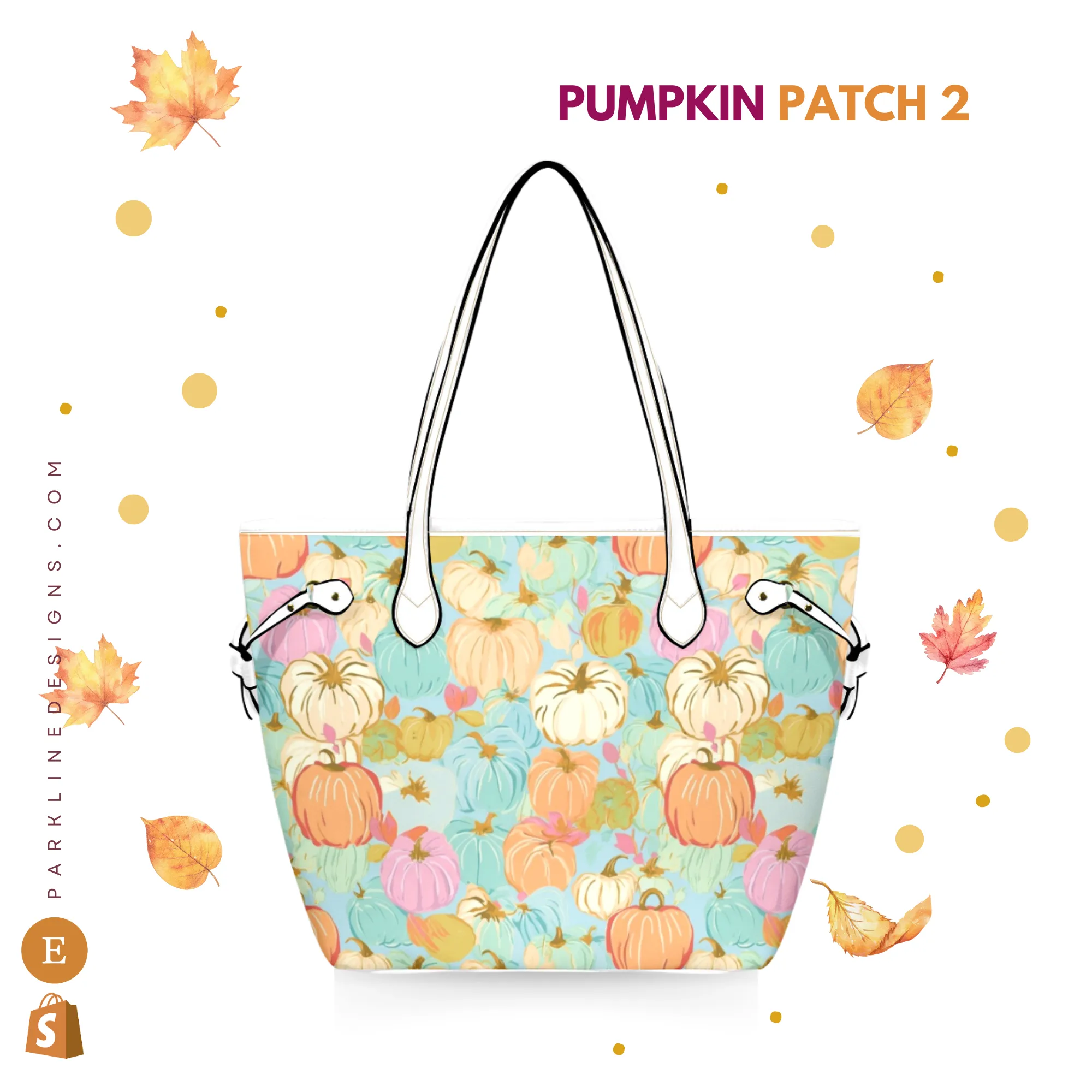 Pumpkin Patch Leather Bag| Perfect Autumn Gift for Her | Elegant & Durable Fashion Tote