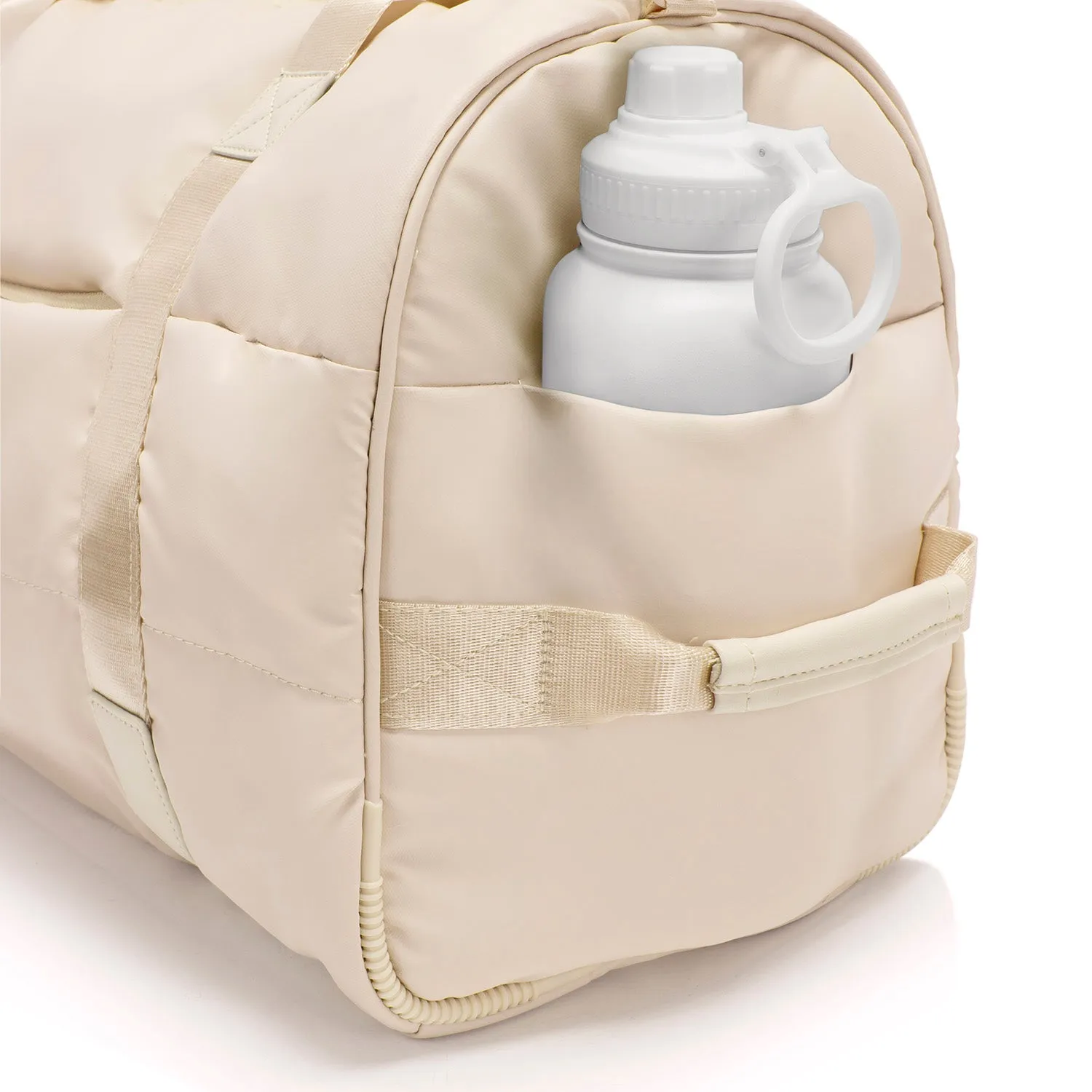 The Puffer Duffel Bag - Ivory