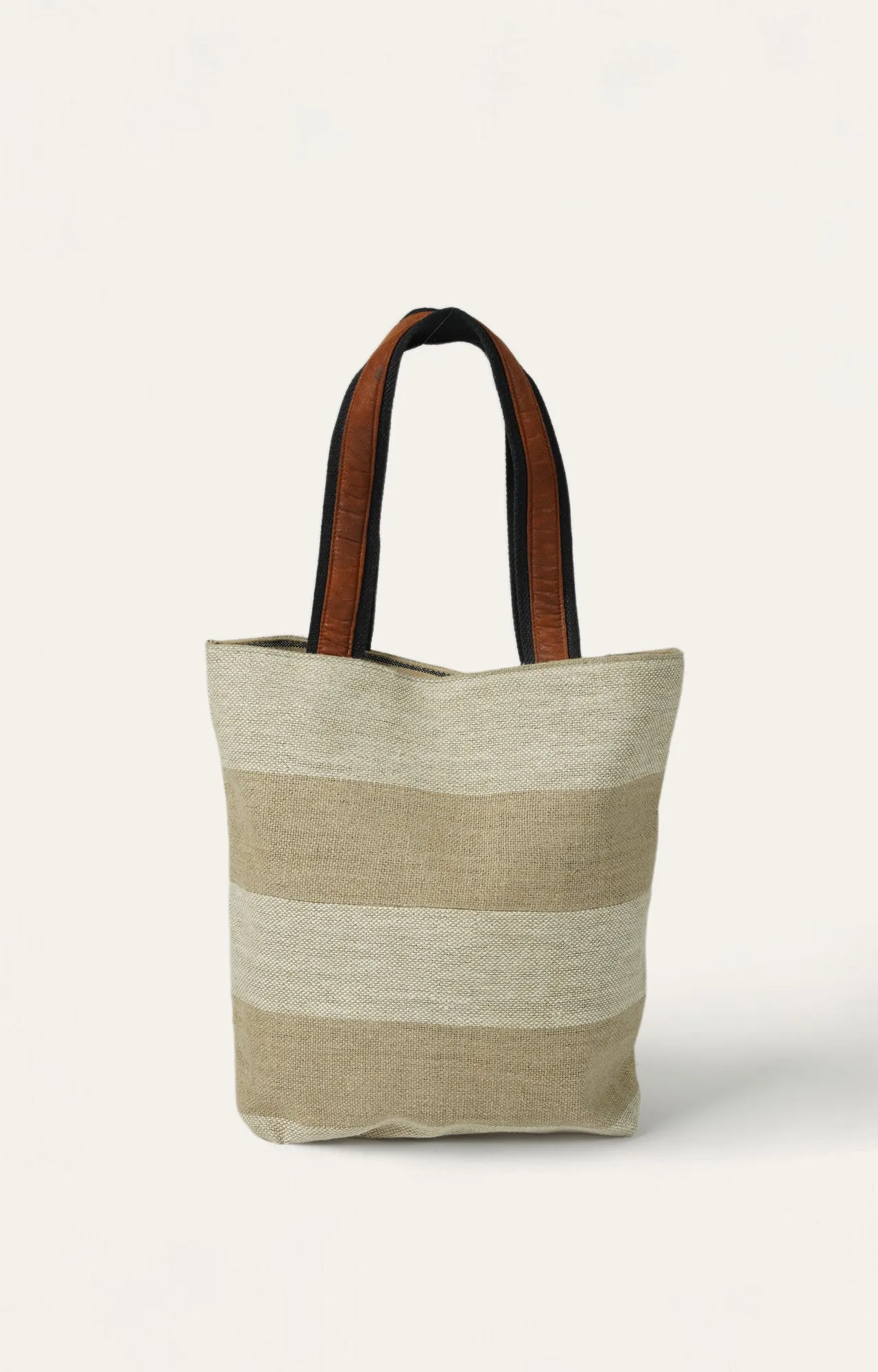 The Striped Beige Tote Bag