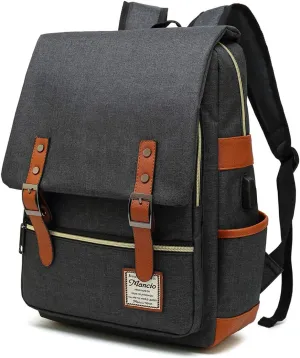 Waterproof Black Shoulder Daypack Laptop Backpack